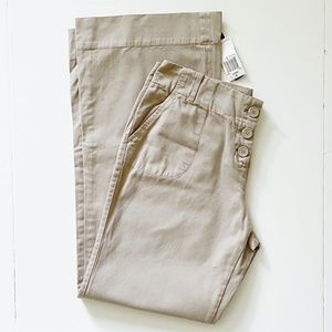 Wide Leg For The Republic Size 8 Women's Khakis 100 % Cotton NEW WITH TAGS